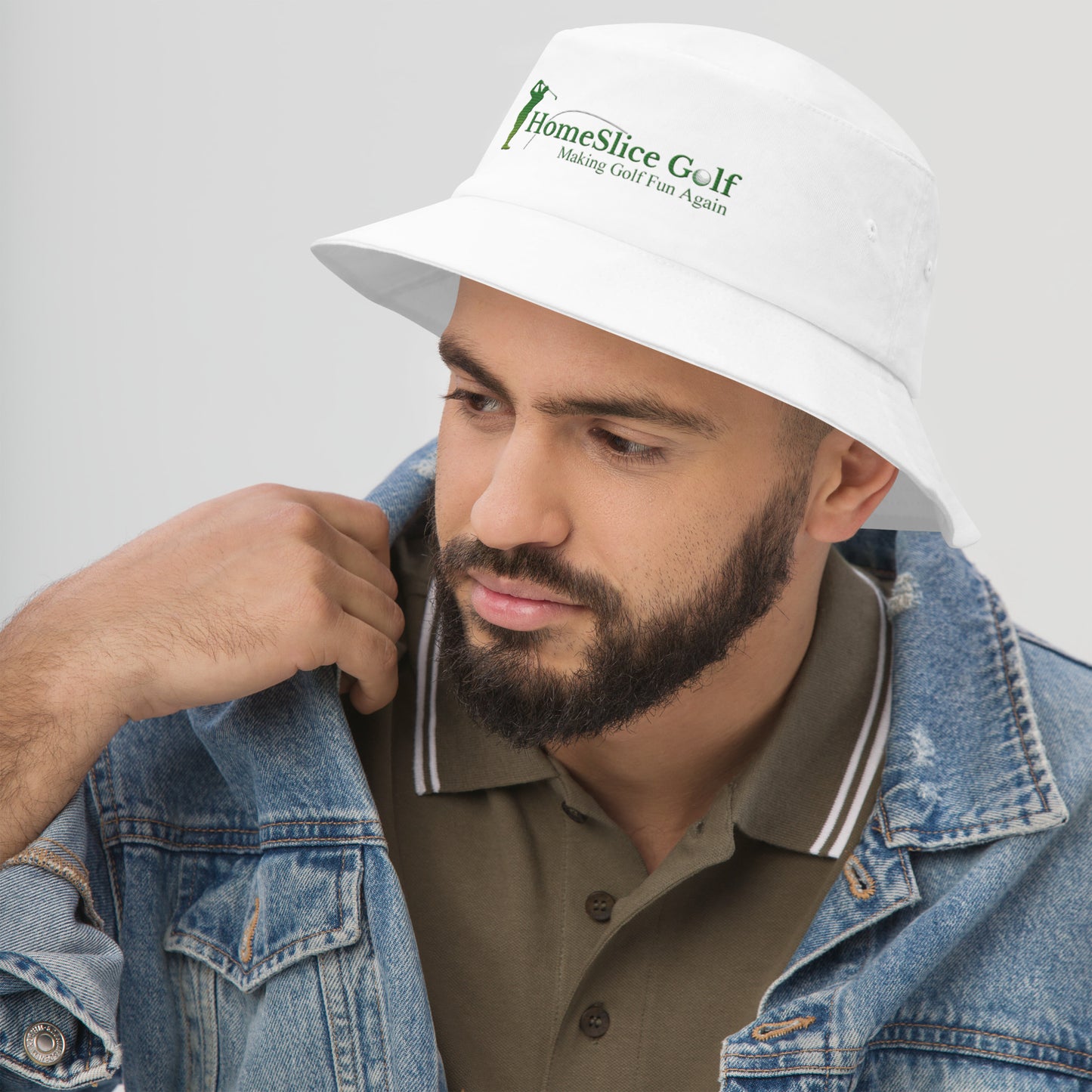 HomeSlice Golf - Bucket Hat in White